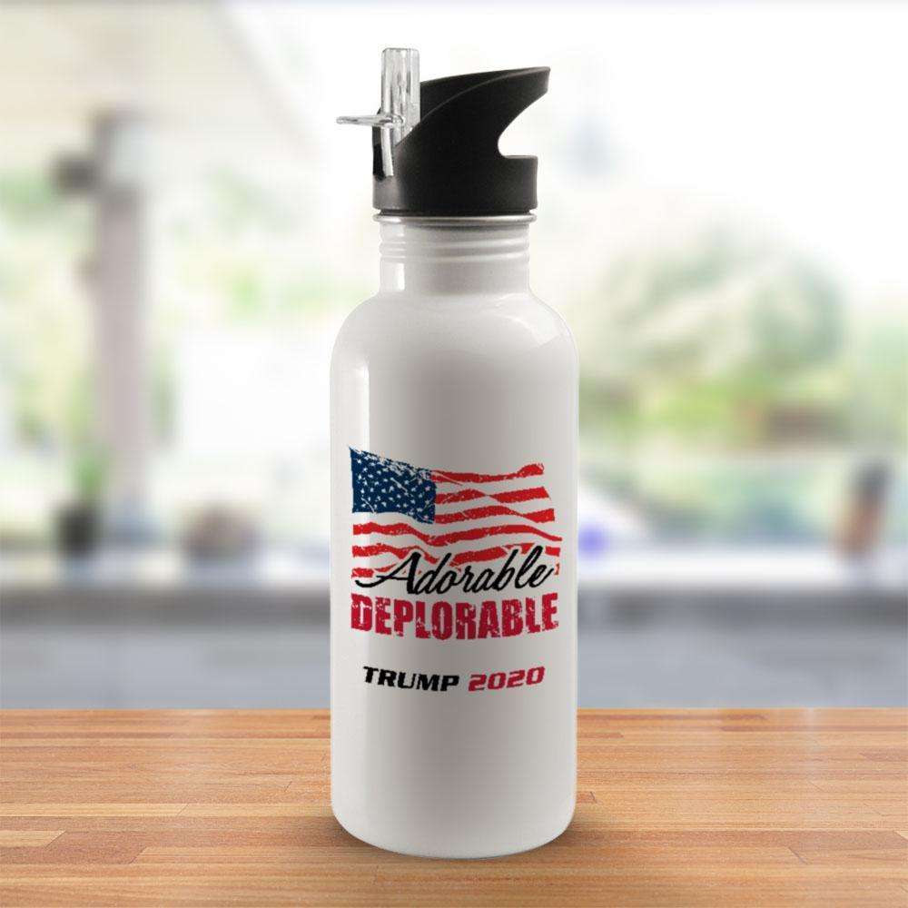 Designs by MyUtopia Shout Out:Adorable Deplorable Trump 2020 Water Bottle