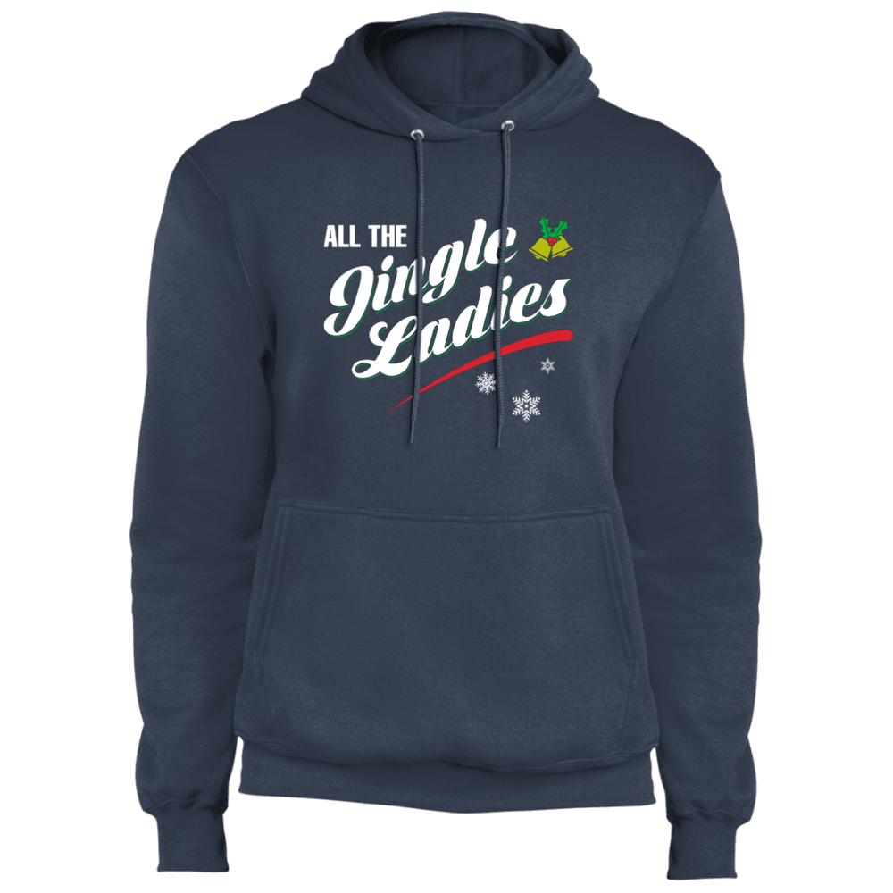 Designs by MyUtopia Shout Out:All The Jingle Ladies - Core Fleece Unisex Pullover Hoodie,Navy / S,Sweatshirts