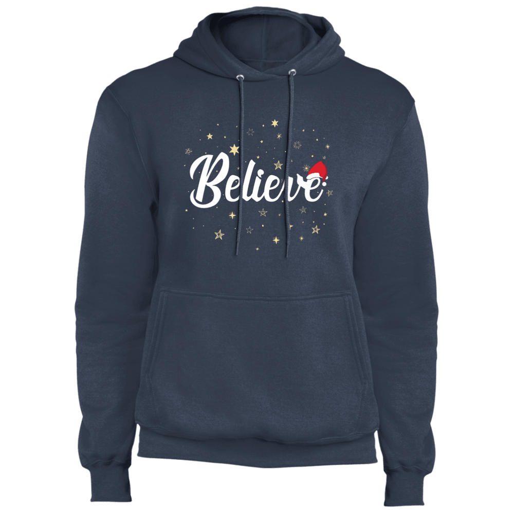 Designs by MyUtopia Shout Out:Believe - Core Fleece Unisex Pullover Hoodie,Navy / S,Sweatshirts