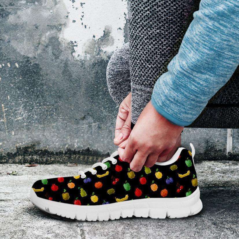 Designs by MyUtopia Shout Out:Bitmap Fruit Running Shoes,Kid's / Kid's 11 CHILD (EU28) / Black/Multi,Running Shoes