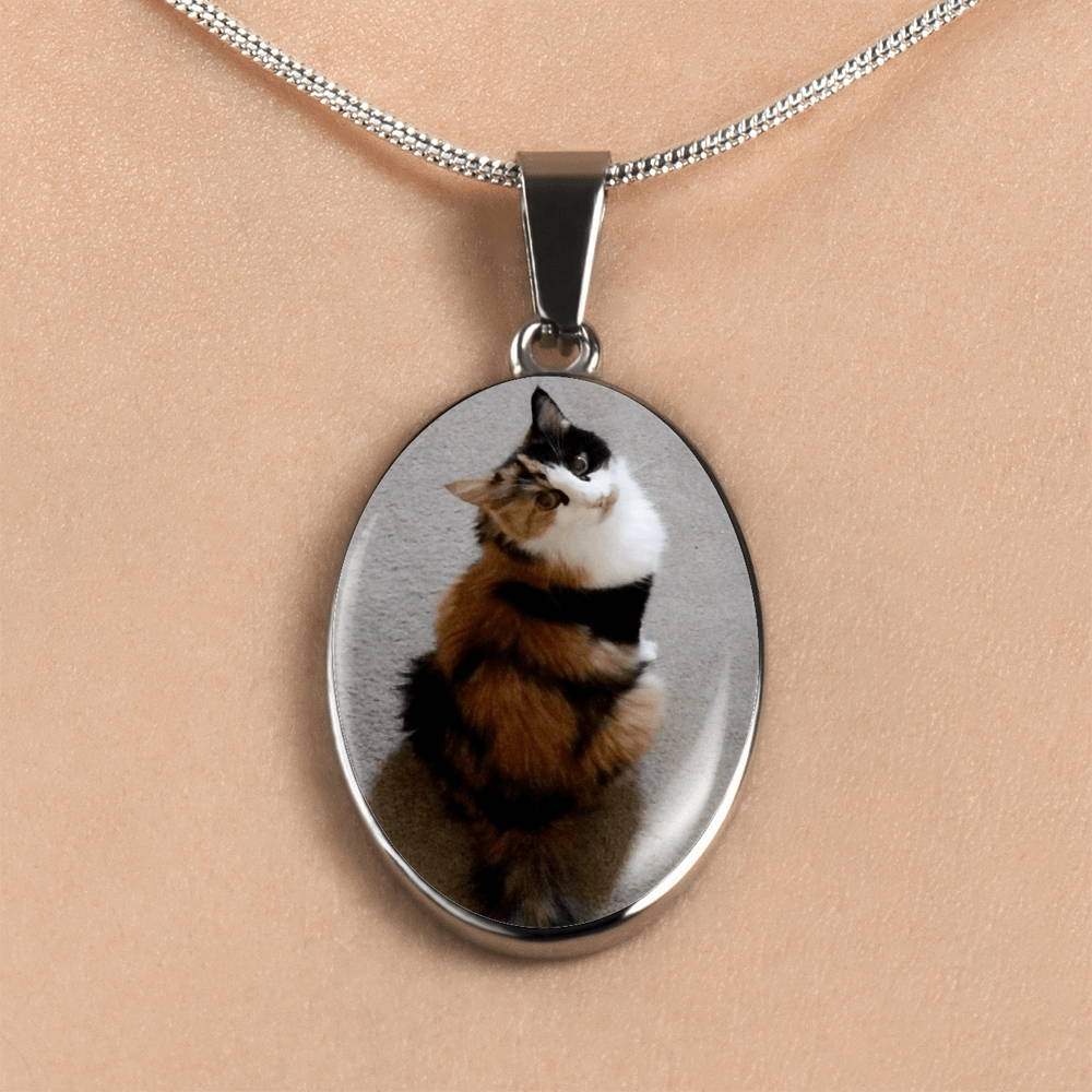 Designs by MyUtopia Shout Out:Calico Cat Sitting Pretty Handcrafted Necklace