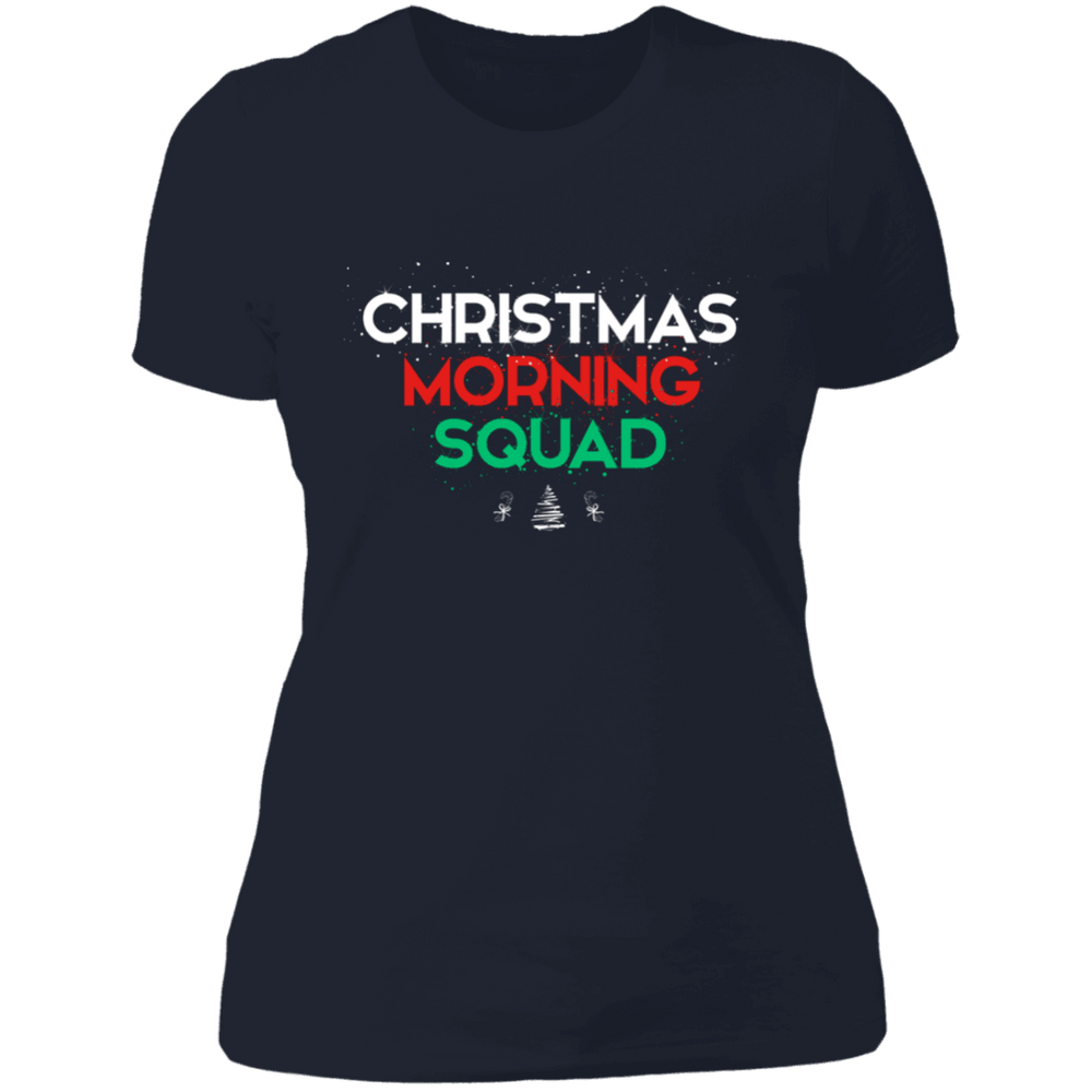 Designs by MyUtopia Shout Out:Christmas Morning Squad - Ultra Cotton Ladies' T-Shirt,Midnight Navy / X-Small,Ladies T-Shirts