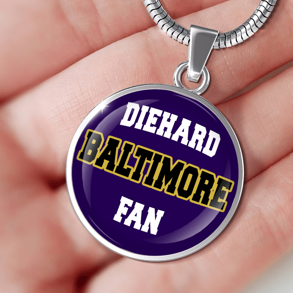 Designs by MyUtopia Shout Out:Diehard Baltimore Fan Handcrafted Necklace