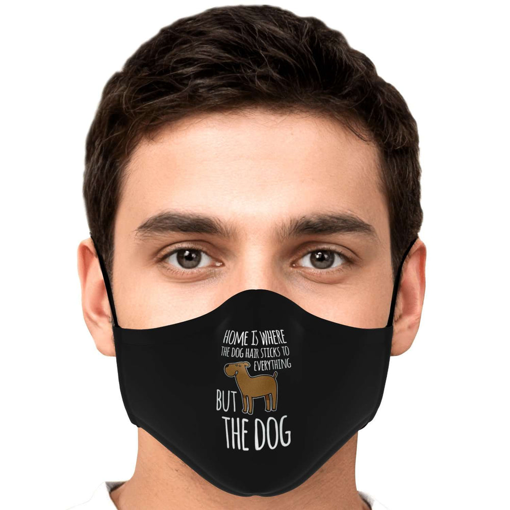 Designs by MyUtopia Shout Out:Dog Hair Sticks everywhere but the Dog Funny Dog Saying Fabric Adjustable Face Mask,Adult / Single / No filters,Fabric Face Mask