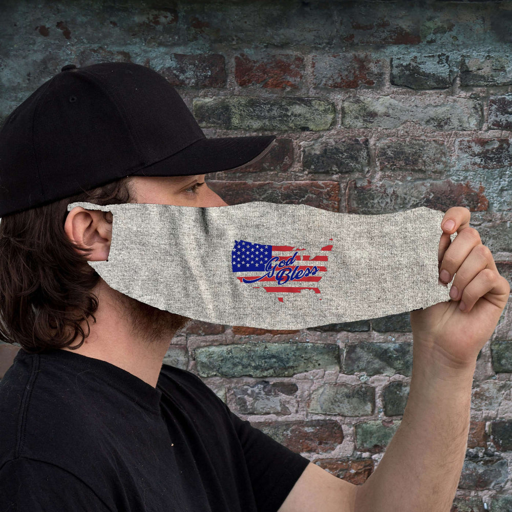 Designs by MyUtopia Shout Out:God Bless America Fabric Face Covering / Face Mask