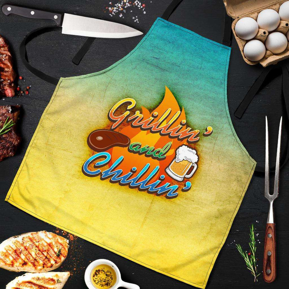 Designs by MyUtopia Shout Out:Grillin and Chillin Apron, Kitchen, Baking, BBQ, Grilling