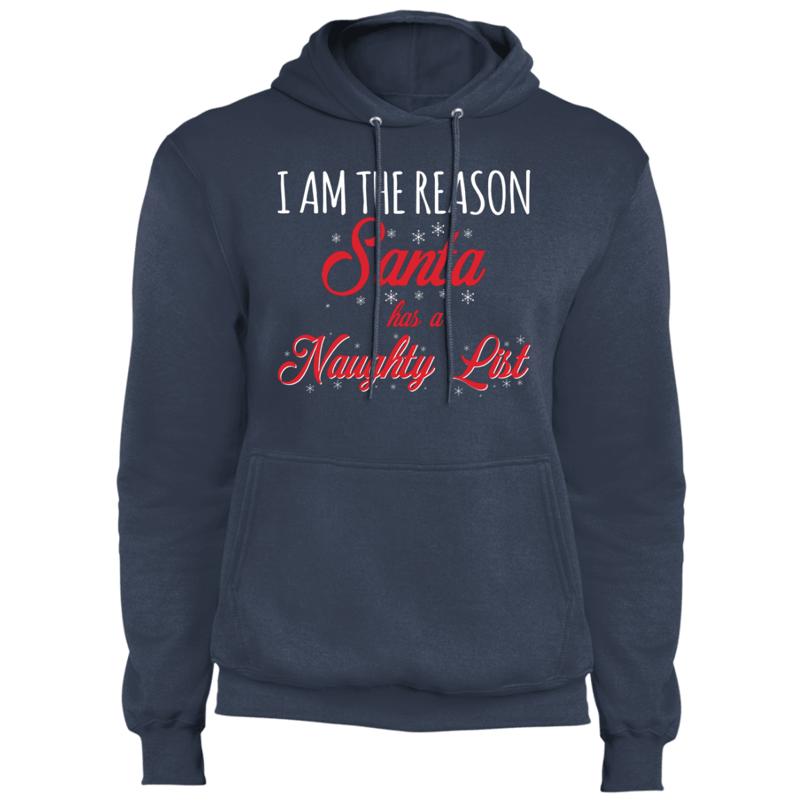 Designs by MyUtopia Shout Out:I am the Reason Santa has a Naughty List - Core Fleece Unisex Pullover Hoodie,Navy / S,Sweatshirts