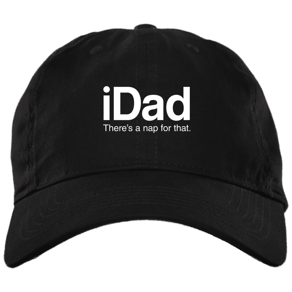 Designs by MyUtopia Shout Out:iDad There's a Nap for That Embroidered Twill Unstructured Dad Baseball Cap,Black / One Size,Hats