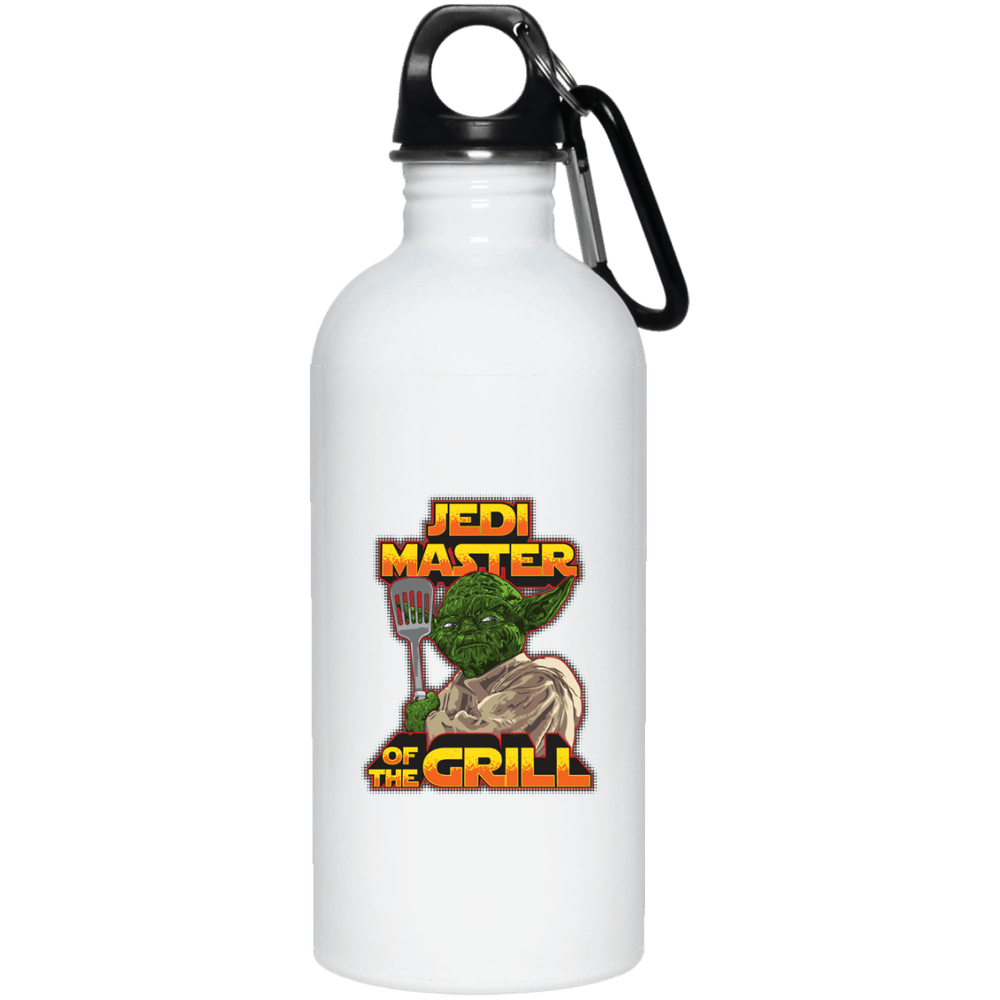 Designs by MyUtopia Shout Out:Jedi Master of the Grill Stainless Steel Water Bottle,White / One Size,Water Bottles