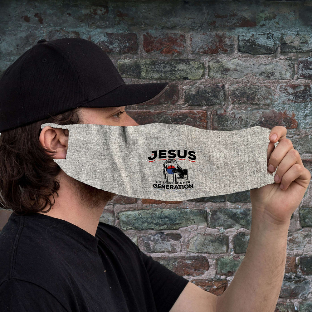 Designs by MyUtopia Shout Out:Jesus Savior of New Generation Fabric Face Covering / Face Mask