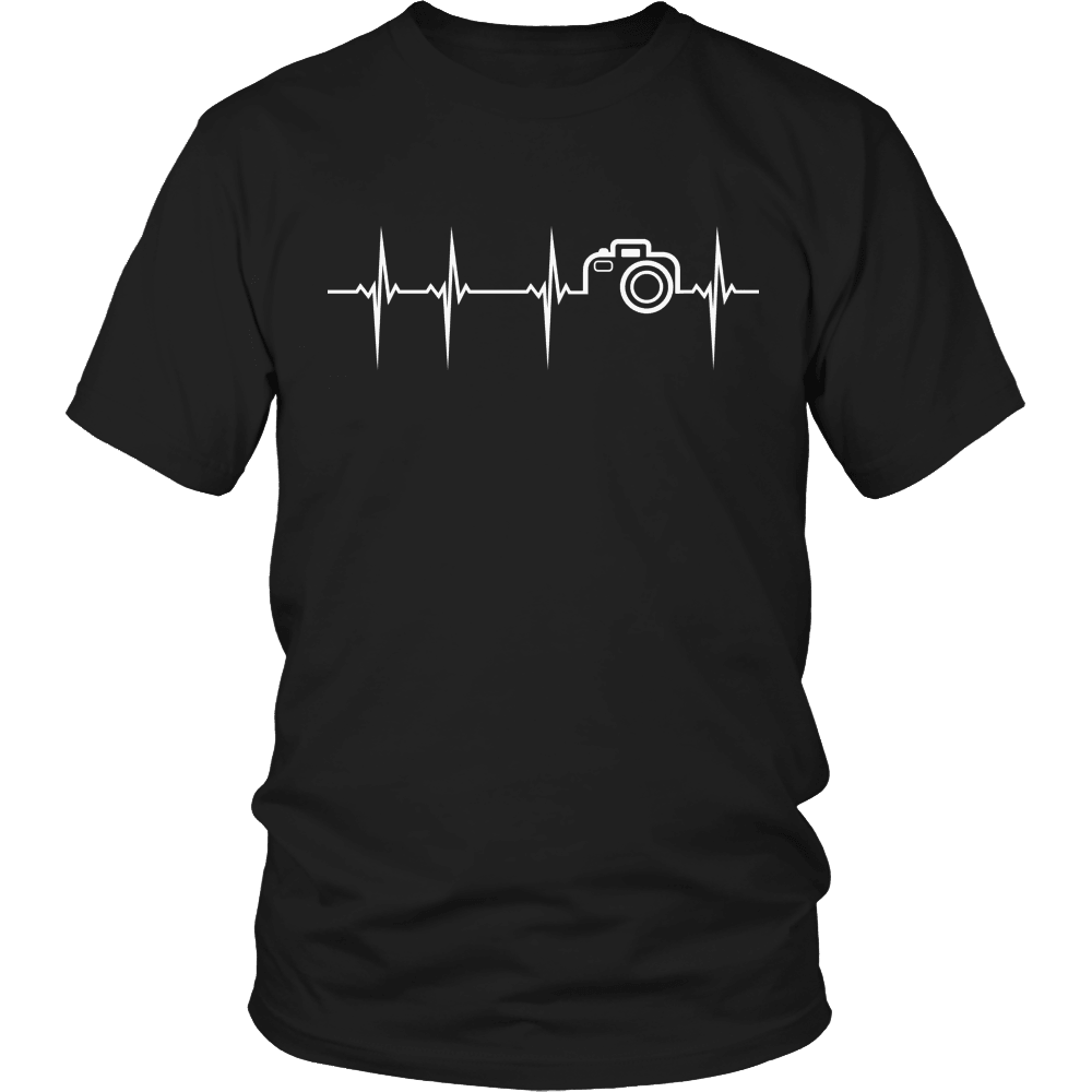 Designs by MyUtopia Shout Out:Limited Edition - Photography Pulse,Unisex Shirt / Black / S,Adult Unisex T-Shirt