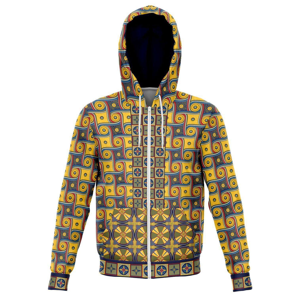 Designs by MyUtopia Shout Out:My Happy Place Gallifrey One Carpet Fashion Zip Hoodie,XS / Multi,Fashion Zip-Up Hoodie - AOP