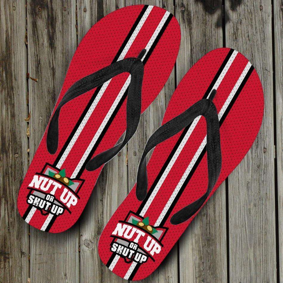 Designs by MyUtopia Shout Out:#NutUpOrShutUp Ohio State Flip Flops
