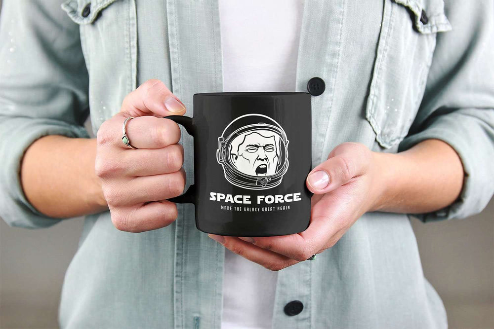 Designs by MyUtopia Shout Out:Space Force Trump Ceramic Coffee Mug