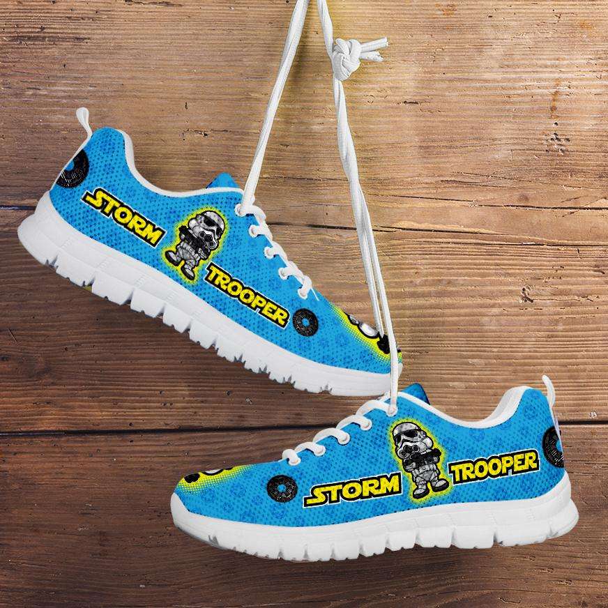 Designs by MyUtopia Shout Out:Stormtrooper Running Shoes,Kid's / 11 CHILD (EU28) / Blue,Running Shoes