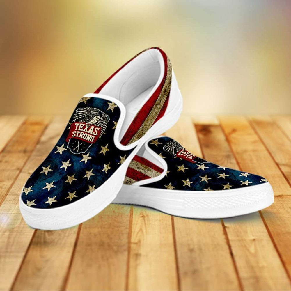 Designs by MyUtopia Shout Out:Texas Strong Slip-on Shoes