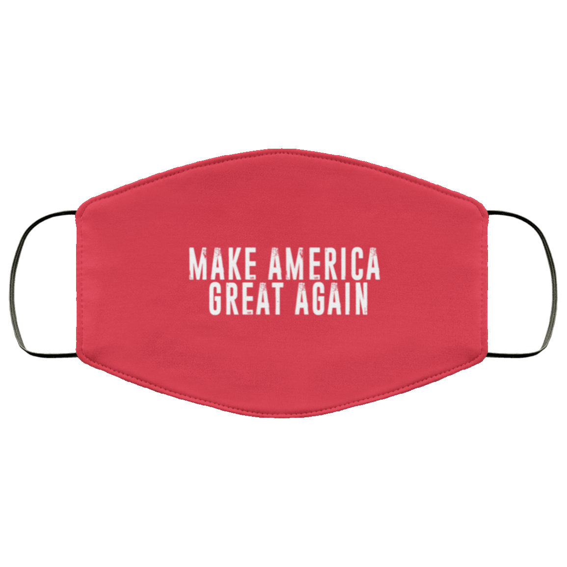 Designs by MyUtopia Shout Out:Trump Make America Great Again Adult Fabric Face Mask with Elastic Ear Loops,3 Layer Fabric Face Mask / Red / Adult,Fabric Face Mask