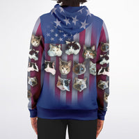 Load image into Gallery viewer, Patriotic cats Fashion Zip-Up Hoodie Summer Jacket
