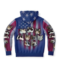 Load image into Gallery viewer, Patriotic cats Fashion Zip-Up Hoodie Summer Jacket
