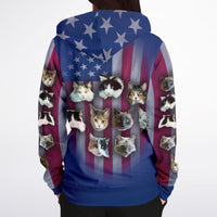 Load image into Gallery viewer, Patriotic cats Fashion Zip-Up Hoodie Summer Jacket
