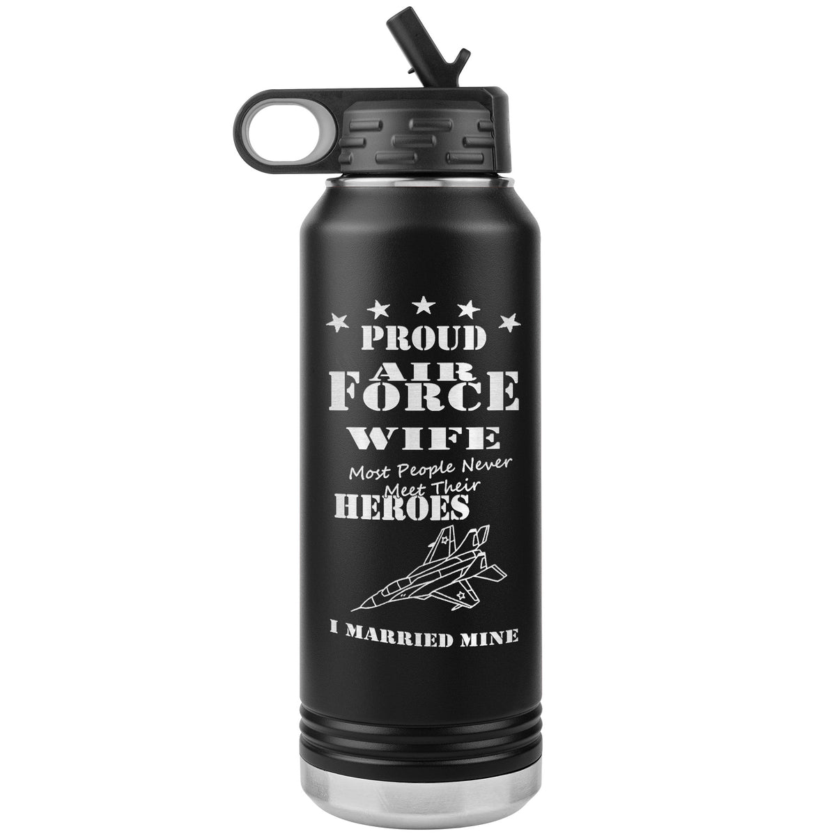 Proud Air Force Wife 32oz Etched Insulated Water Tumbler
