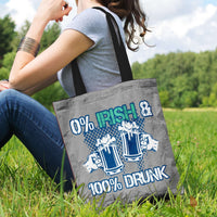 Load image into Gallery viewer, Designs by MyUtopia Shout Out:0% Irish 100% Drunk Fabric Totebag Reusable Shopping Totes

