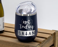 Load image into Gallery viewer, Not Today Satan Engraved Insulated Tumblers
