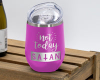 Load image into Gallery viewer, Not Today Satan Engraved Insulated Tumblers

