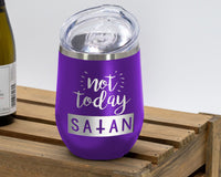 Load image into Gallery viewer, Not Today Satan Engraved Insulated Tumblers

