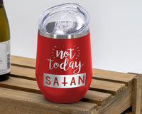 Load image into Gallery viewer, Not Today Satan Engraved Insulated Tumblers
