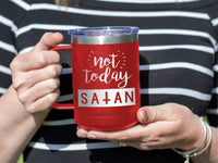 Load image into Gallery viewer, Not Today Satan Engraved Insulated Tumblers
