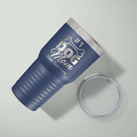 Load image into Gallery viewer, Designs by MyUtopia Shout Out:#1 Dog Mom Personalized Laser Engraved 30 Oz Stainless Steel Drink Tumbler,Navy Blue,Polar Camel Tumbler
