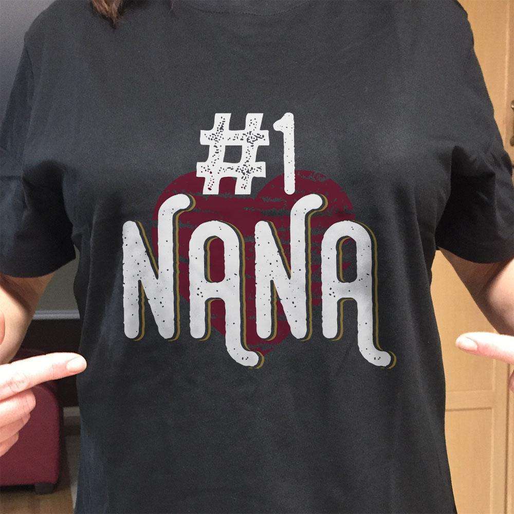 Designs by MyUtopia Shout Out:#1 Nana Adult Unisex Cotton Short Sleeve T-Shirt