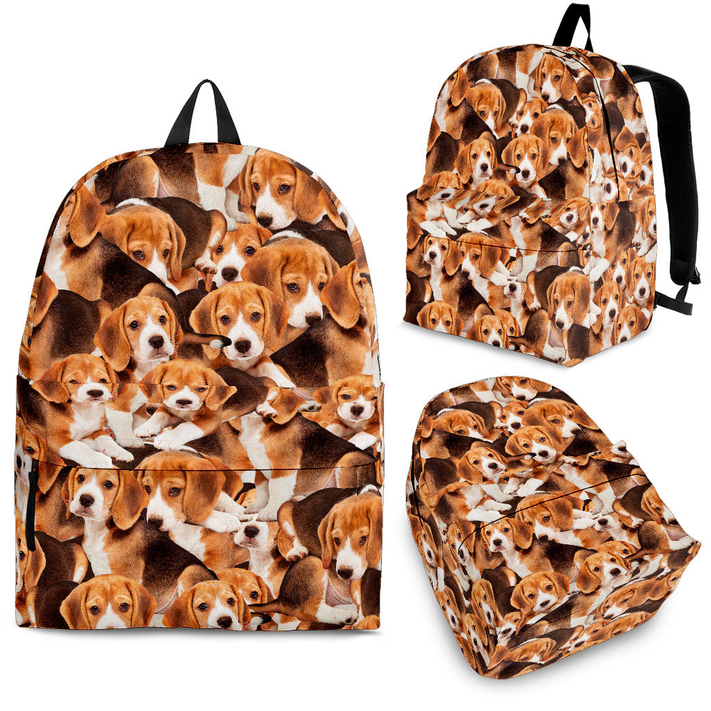 beagles all over print backpack