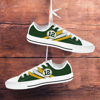 Load image into Gallery viewer, Designs by MyUtopia Shout Out:#12 Green Bay Fan Canvas Lowtop Shoes

