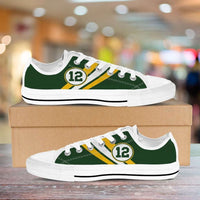 Load image into Gallery viewer, Designs by MyUtopia Shout Out:#12 Green Bay Fan Canvas Lowtop Shoes

