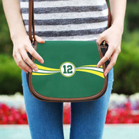 Load image into Gallery viewer, Designs by MyUtopia Shout Out:#12 Green Bay Fan Canvas Saddlebag Style Crossbody Purse
