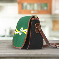 Load image into Gallery viewer, Designs by MyUtopia Shout Out:#12 Green Bay Fan Canvas Saddlebag Style Crossbody Purse
