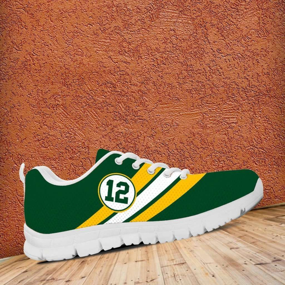 Designs by MyUtopia Shout Out:#12 Green Bay Fan Running Shoes