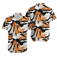 Load image into Gallery viewer, Tiger Print Hawaiian Button Down Dress Shirt
