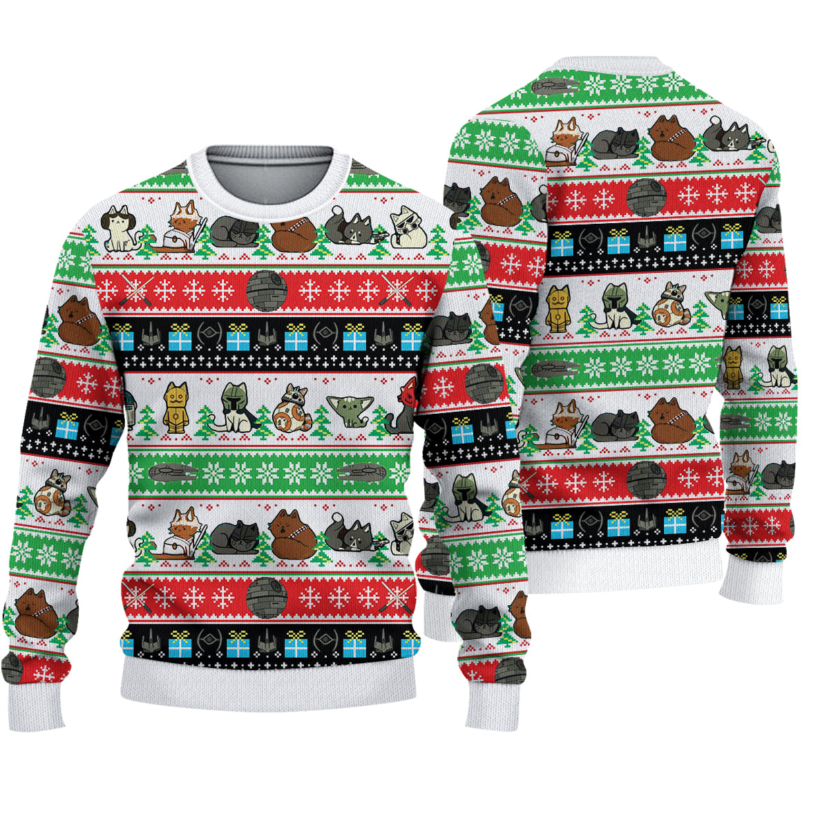 kitten Wars Ugly Christmas Knit Sweater