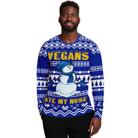Load image into Gallery viewer, Vegans Ate My Nose Humorous Ugly Christmas Sweater Style Fashion Sweatshirt

