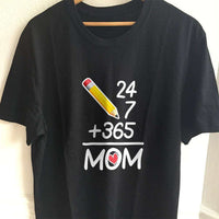 Load image into Gallery viewer, Designs by MyUtopia Shout Out:24 7 365 Mom Adult Unisex T-Shirt
