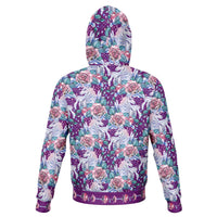Load image into Gallery viewer, Unicorns in a field of Roses Fashion Hooded Sweatshirt
