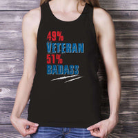 Load image into Gallery viewer, Designs by MyUtopia Shout Out:49% Veteran 51% BadAss Unisex Tank

