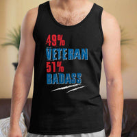 Load image into Gallery viewer, Designs by MyUtopia Shout Out:49% Veteran 51% BadAss Unisex Tank
