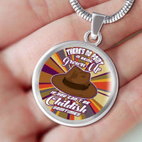 Load image into Gallery viewer, Designs by MyUtopia Shout Out:4th Doctor Who Quote No Point Being A Grown Up If You Can&#39;t Be Childish Engravable Keepsake Round Pendant Necklace,316L Stainless Silver / No,Necklace
