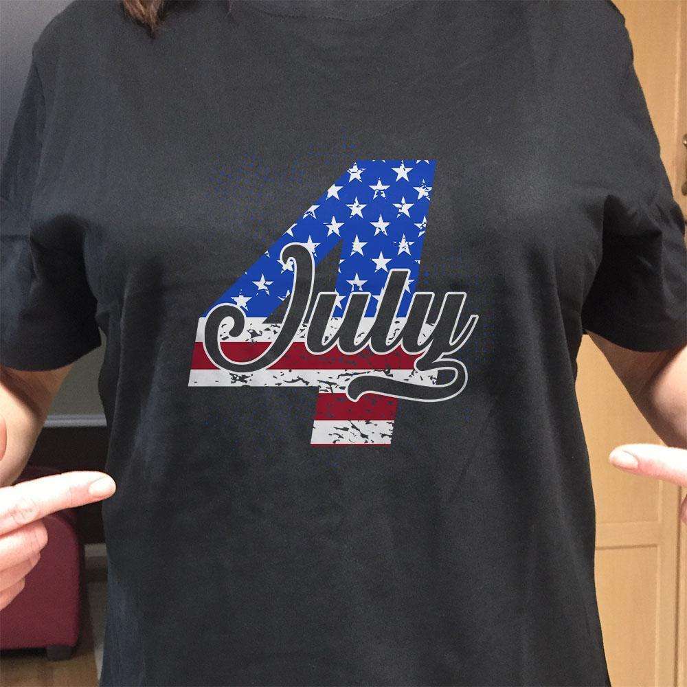 Designs by MyUtopia Shout Out:4th of July Adult Unisex T-Shirt