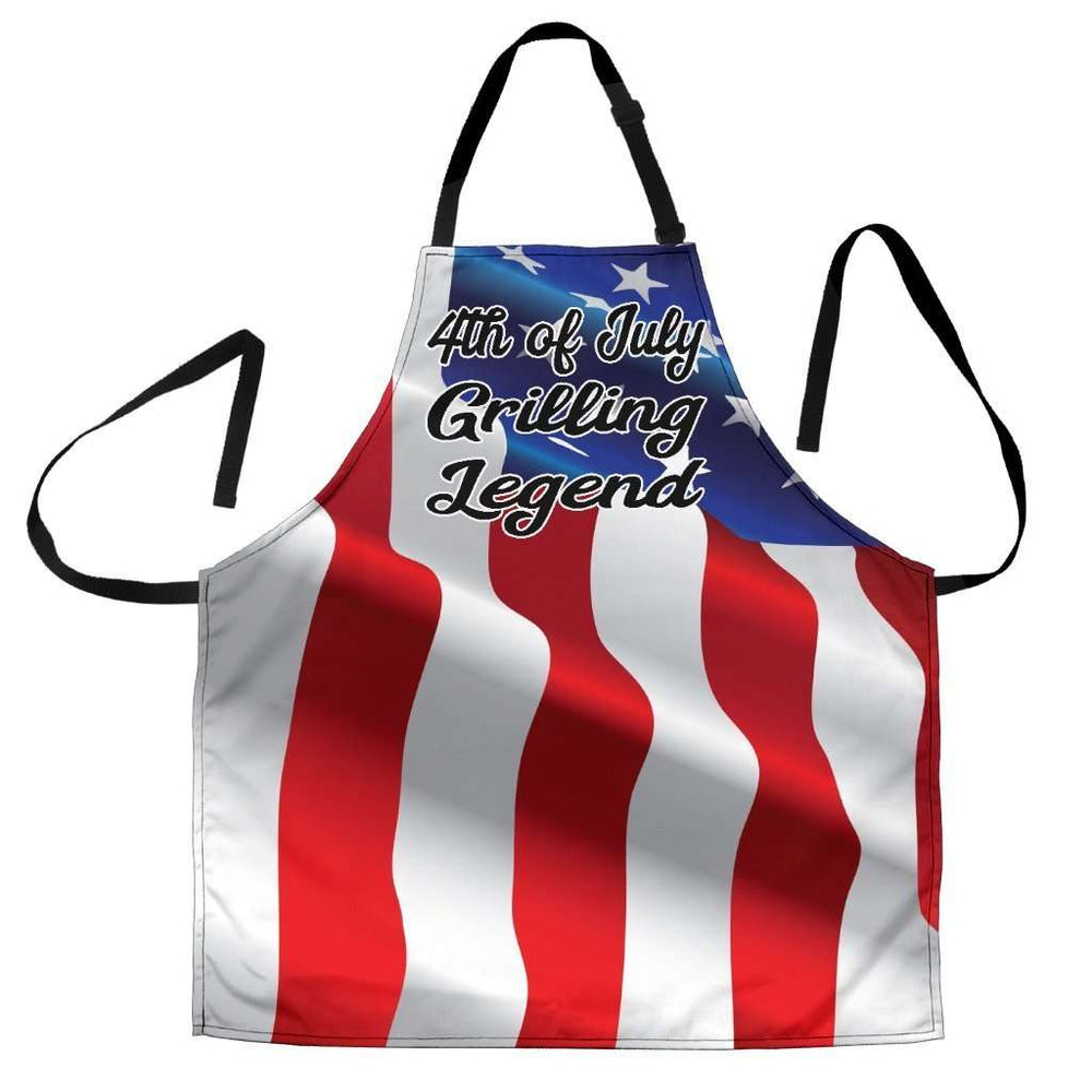 Designs by MyUtopia Shout Out:4th of July Grilling Legend American Flag Patriotic Premium Apron