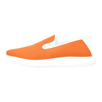 Load image into Gallery viewer, Bright Orange Slip-on Women&#39;s Canvas Sneakers
